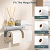 image:imageFORIOUS Double Toilet Paper Holder with Shelf Wall Mount Tissue Roll Holder for Bathroom 304 Stainless Steel Commercial Toilet Tissue Dispensers with Phone Shelf 4 Stainless SteelStainless Steel