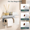 image:imageFORIOUS Double Toilet Paper Holder with Shelf Wall Mount Tissue Roll Holder for Bathroom 304 Stainless Steel Commercial Toilet Tissue Dispensers with Phone Shelf 4 Stainless SteelStainless Steel  Matte Black