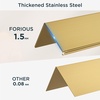 image:imageFORIOUS Double Toilet Paper Holder with Shelf Wall Mount Tissue Roll Holder for Bathroom 304 Stainless Steel Commercial Toilet Tissue Dispensers with Phone Shelf 4 Stainless SteelBrushed Gold