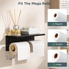 image:imageFORIOUS Double Toilet Paper Holder with Shelf Wall Mount Tissue Roll Holder for Bathroom 304 Stainless Steel Commercial Toilet Tissue Dispensers with Phone Shelf 4 Stainless SteelMatte Black  Brushed Gold