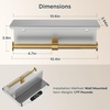 image:imageFORIOUS Double Toilet Paper Holder with Shelf Wall Mount Tissue Roll Holder for Bathroom 304 Stainless Steel Commercial Toilet Tissue Dispensers with Phone Shelf 4 Stainless SteelStainless Steel  Brushed Gold