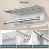 image:imageFORIOUS Double Toilet Paper Holder with Shelf Wall Mount Tissue Roll Holder for Bathroom 304 Stainless Steel Commercial Toilet Tissue Dispensers with Phone Shelf 4 Stainless SteelStainless Steel