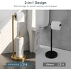 image:imageFORIOUS Toilet Paper Holder Stand Modern Freestanding Tissue Roll Holder for Bathroom Durable 304 Stainless Steel and Weighted Base Toilet Paper Stand toilet paper storage for 4 Rolls Brushed GoldBrushed Gold