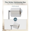 image:imageFORIOUS Toilet Paper Holder Stand Modern Freestanding Tissue Roll Holder for Bathroom Durable 304 Stainless Steel and Weighted Base Toilet Paper Stand toilet paper storage for 4 Rolls Brushed GoldBrushed Nickel