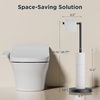 image:imageFORIOUS Toilet Paper Holder Stand Modern Freestanding Tissue Roll Holder for Bathroom Durable 304 Stainless Steel and Weighted Base Toilet Paper Stand toilet paper storage for 4 Rolls Brushed GoldMatte Black