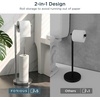image:imageFORIOUS Toilet Paper Holder Stand Modern Freestanding Tissue Roll Holder for Bathroom Durable 304 Stainless Steel and Weighted Base Toilet Paper Stand toilet paper storage for 4 Rolls Brushed GoldChrome