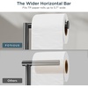 image:imageFORIOUS Toilet Paper Holder Stand Modern Freestanding Tissue Roll Holder for Bathroom Durable 304 Stainless Steel and Weighted Base Toilet Paper Stand toilet paper storage for 4 Rolls Brushed GoldMatte Black
