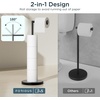 image:imageFORIOUS Toilet Paper Holder Stand Modern Freestanding Tissue Roll Holder for Bathroom Durable 304 Stainless Steel and Weighted Base Toilet Paper Stand toilet paper storage for 4 Rolls Brushed GoldMatte Black