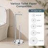 image:imageFORIOUS Toilet Paper Holder Stand Modern Freestanding Tissue Roll Holder for Bathroom Durable 304 Stainless Steel and Weighted Base Toilet Paper Stand toilet paper storage for 4 Rolls Brushed GoldChrome