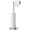 image:imageFORIOUS Toilet Paper Holder Stand Modern Freestanding Tissue Roll Holder for Bathroom Durable 304 Stainless Steel and Weighted Base Toilet Paper Stand toilet paper storage for 4 Rolls Brushed GoldBrushed Nickel