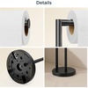 image:imageFORIOUS Toilet Paper Holder Stand Modern Freestanding Tissue Roll Holder for Bathroom Durable 304 Stainless Steel and Weighted Base Toilet Paper Stand toilet paper storage for 4 Rolls Brushed GoldMatte Black
