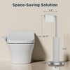 image:imageFORIOUS Toilet Paper Holder Stand Modern Freestanding Tissue Roll Holder for Bathroom Durable 304 Stainless Steel and Weighted Base Toilet Paper Stand toilet paper storage for 4 Rolls Brushed GoldBrushed Nickel