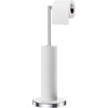 image:imageFORIOUS Toilet Paper Holder Stand Modern Freestanding Tissue Roll Holder for Bathroom Durable 304 Stainless Steel and Weighted Base Toilet Paper Stand toilet paper storage for 4 Rolls Brushed GoldChrome
