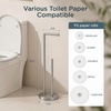 image:imageFORIOUS Toilet Paper Holder Stand Modern Freestanding Tissue Roll Holder for Bathroom Durable 304 Stainless Steel and Weighted Base Toilet Paper Stand toilet paper storage for 4 Rolls Brushed GoldStainless Steel