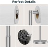 image:imageFORIOUS Toilet Paper Holder Stand Modern Freestanding Tissue Roll Holder for Bathroom Durable 304 Stainless Steel and Weighted Base Toilet Paper Stand toilet paper storage for 4 Rolls Brushed GoldBrushed Nickel
