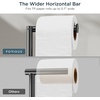 image:imageFORIOUS Toilet Paper Holder Stand Modern Freestanding Tissue Roll Holder for Bathroom Durable 304 Stainless Steel and Weighted Base Toilet Paper Stand toilet paper storage for 4 Rolls Brushed GoldMatte Black