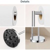 image:imageFORIOUS Toilet Paper Holder Stand Modern Freestanding Tissue Roll Holder for Bathroom Durable 304 Stainless Steel and Weighted Base Toilet Paper Stand toilet paper storage for 4 Rolls Brushed GoldChrome