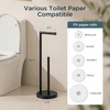 image:imageFORIOUS Toilet Paper Holder Stand Modern Freestanding Tissue Roll Holder for Bathroom Durable 304 Stainless Steel and Weighted Base Toilet Paper Stand toilet paper storage for 4 Rolls Brushed GoldMatte Black
