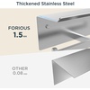image:imageFORIOUS Toilet Paper Holder with Shelf 304 Stainless Steel Wall Mount Commercial Toilet Paper Dispenser Double Tissue Roll Holder for Bathroom 2 Matte BlackStainless Steel