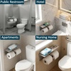 image:imageFORIOUS Toilet Paper Holder with Shelf 304 Stainless Steel Wall Mount Commercial Toilet Paper Dispenser Double Tissue Roll Holder for Bathroom 2 Matte BlackStainless Steel