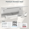 image:imageFORIOUS Toilet Paper Holder with Shelf 304 Stainless Steel Wall Mount Commercial Toilet Paper Dispenser Double Tissue Roll Holder for Bathroom 2 Matte BlackStainless Steel