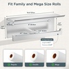 image:imageFORIOUS Toilet Paper Holder with Shelf 304 Stainless Steel Wall Mount Commercial Toilet Paper Dispenser Double Tissue Roll Holder for Bathroom 2 Matte BlackStainless Steel