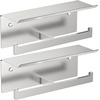 image:imageFORIOUS Toilet Paper Holder with Shelf 304 Stainless Steel Wall Mount Commercial Toilet Paper Dispenser Double Tissue Roll Holder for Bathroom 2 Matte BlackStainless Steel