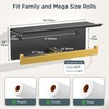 image:imageFORIOUS Toilet Paper Holder with Shelf 304 Stainless Steel Wall Mount Commercial Toilet Paper Dispenser Double Tissue Roll Holder for Bathroom 2 Matte BlackMatte Black  Brushed Gold