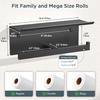 image:imageFORIOUS Toilet Paper Holder with Shelf 304 Stainless Steel Wall Mount Commercial Toilet Paper Dispenser Double Tissue Roll Holder for Bathroom 2 Matte BlackMatte Black