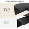 image:imageFORIOUS Toilet Paper Holder with Shelf 304 Stainless Steel Wall Mount Commercial Toilet Paper Dispenser Double Tissue Roll Holder for Bathroom 2 Matte BlackMatte Black