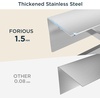 image:imageFORIOUS Toilet Paper Holder with Shelf 304 Stainless Steel Wall Mount Commercial Toilet Paper Dispenser Double Tissue Roll Holder for Bathroom 2 Matte BlackStainless Steel