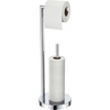 image:imageFORIOUS Toilet Paper Holder Stand Modern Freestanding Tissue Roll Holder for Bathroom Durable 304 Stainless Steel and Weighted Base Toilet Paper Stand toilet paper storage for 4 Rolls Brushed GoldChrome