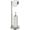 image:imageFORIOUS Toilet Paper Holder Stand Modern Freestanding Tissue Roll Holder for Bathroom Durable 304 Stainless Steel and Weighted Base Toilet Paper Stand toilet paper storage for 4 Rolls Brushed GoldStainless Steel
