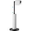 image:imageFORIOUS Toilet Paper Holder Stand Modern Freestanding Tissue Roll Holder for Bathroom Durable 304 Stainless Steel and Weighted Base Toilet Paper Stand toilet paper storage for 4 Rolls Brushed GoldMatte Black