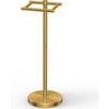 image:imageFORIOUS Toilet Paper Holder Stand Modern Freestanding Tissue Roll Holder for Bathroom Durable 304 Stainless Steel and Weighted Base Toilet Paper Stand toilet paper storage for 4 Rolls Brushed GoldBrushed Gold