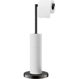 image:imageFORIOUS Toilet Paper Holder Stand Modern Freestanding Tissue Roll Holder for Bathroom Durable 304 Stainless Steel and Weighted Base Toilet Paper Stand toilet paper storage for 4 Rolls Brushed GoldOil Rubbed Bronze