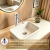 image:imageFORIOUS Chrome Bathroom Vessel Sink Faucet 1 Hole Tall Bathroom Faucet Single Handle One Hole with Pop Up Drain and Supply Lines Basin Bowl Vanity Lavatory ResidentialCommercial Use