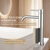 image:imageFORIOUS Chrome Bathroom Vessel Sink Faucet 1 Hole Tall Bathroom Faucet Single Handle One Hole with Pop Up Drain and Supply Lines Basin Bowl Vanity Lavatory ResidentialCommercial Use