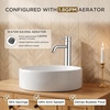 image:imageFORIOUS Chrome Bathroom Vessel Sink Faucet 1 Hole Tall Bathroom Faucet Single Handle One Hole with Pop Up Drain and Supply Lines Basin Bowl Vanity Lavatory ResidentialCommercial Use