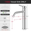 image:imageFORIOUS Chrome Bathroom Vessel Sink Faucet 1 Hole Tall Bathroom Faucet Single Handle One Hole with Pop Up Drain and Supply Lines Basin Bowl Vanity Lavatory ResidentialCommercial Use