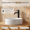 image:imageFORIOUS Matte Black Bathroom Vessel Sink Faucet 1 Hole Tall Bathroom Faucet Single Handle One Hole with Pop Up Drain and Supply Lines Basin Bowl Vanity Lavatory ResidentialCommercial Use