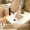 image:imageFORIOUS Matte Black Bathroom Vessel Sink Faucet 1 Hole Tall Bathroom Faucet Single Handle One Hole with Pop Up Drain and Supply Lines Basin Bowl Vanity Lavatory ResidentialCommercial Use
