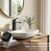 image:imageFORIOUS Vessel Bathroom Sink Faucets 1 Hole Brushed Gold Tall Waterfall Bathroom Faucet Single Handle with Pop Up Drain and Supply Lines for Bowel Sink Deck MountMatte Black