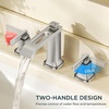 image:imageFORIOUS Vessel Bathroom Sink Faucets 1 Hole Brushed Gold Tall Waterfall Bathroom Faucet Single Handle with Pop Up Drain and Supply Lines for Bowel Sink Deck MountStainless Steel