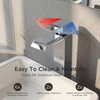 image:imageFORIOUS Vessel Bathroom Sink Faucets 1 Hole Brushed Gold Tall Waterfall Bathroom Faucet Single Handle with Pop Up Drain and Supply Lines for Bowel Sink Deck MountChrome