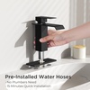 image:imageFORIOUS Vessel Bathroom Sink Faucets 1 Hole Brushed Gold Tall Waterfall Bathroom Faucet Single Handle with Pop Up Drain and Supply Lines for Bowel Sink Deck MountMatte Black