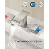 image:imageFORIOUS Vessel Bathroom Sink Faucets 1 Hole Brushed Gold Tall Waterfall Bathroom Faucet Single Handle with Pop Up Drain and Supply Lines for Bowel Sink Deck MountStainless Steel x2