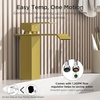image:imageFORIOUS Vessel Bathroom Sink Faucets 1 Hole Brushed Gold Tall Waterfall Bathroom Faucet Single Handle with Pop Up Drain and Supply Lines for Bowel Sink Deck MountBrushed Gold