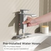 image:imageFORIOUS Vessel Bathroom Sink Faucets 1 Hole Brushed Gold Tall Waterfall Bathroom Faucet Single Handle with Pop Up Drain and Supply Lines for Bowel Sink Deck MountStainless Steel