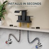 image:imageFORIOUS Vessel Bathroom Sink Faucets 1 Hole Brushed Gold Tall Waterfall Bathroom Faucet Single Handle with Pop Up Drain and Supply Lines for Bowel Sink Deck MountMatte Black